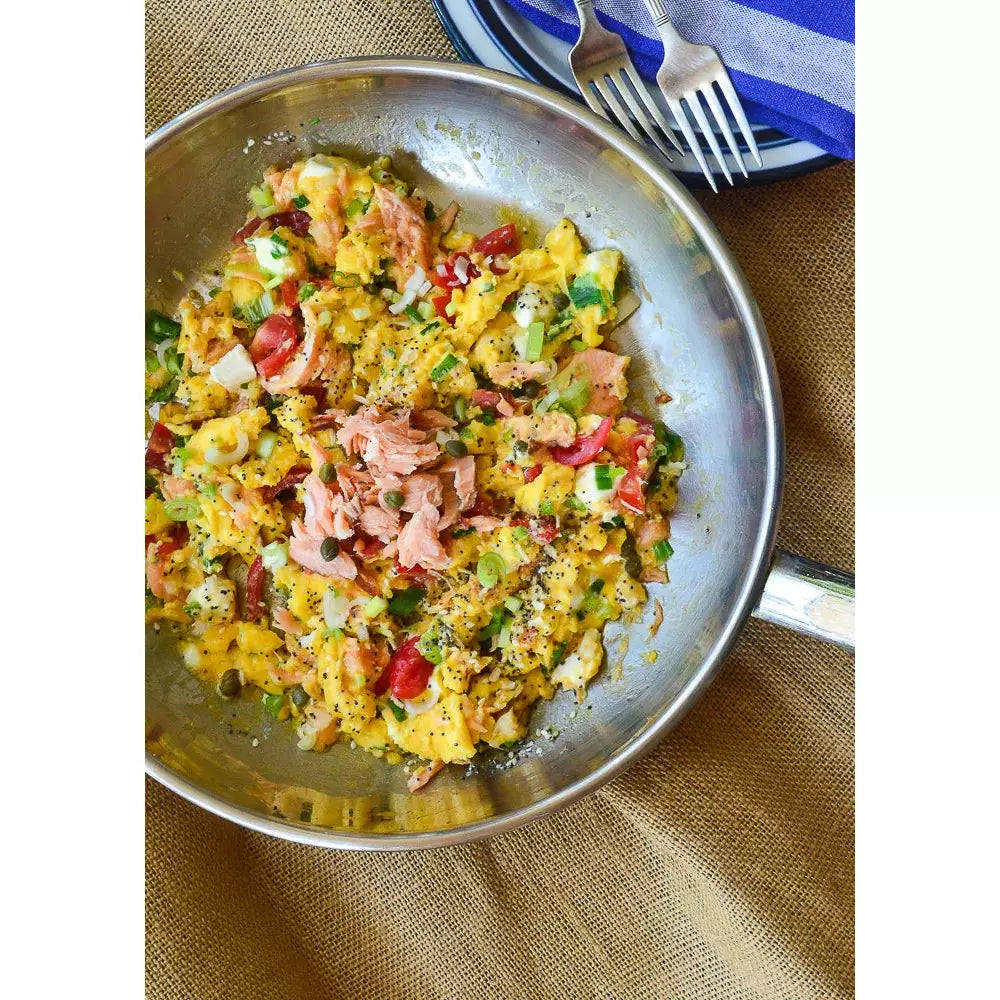 Scrambled egg topping